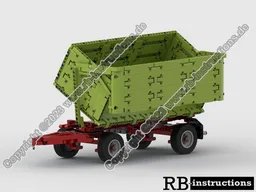 Trailer with heavy-duty forage attachment for tractors (Anhänger mit Schwerhäckselaufbau)