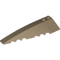 Lego Brick Wedged, Curved 10 x 3 Left / Dark Tan