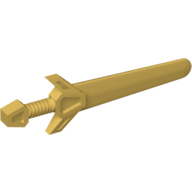 Lego Weapon Sword / Greatsword Angular / Pearl Gold