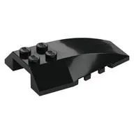 Brick Wedged, Curved 6 x 4 Triple / Black