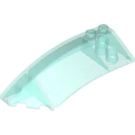 Brick Wedged, Curved 8 x 3 x 2 Open Left / Trans-Light Blue