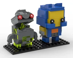 Miner and rock monster brickheadz