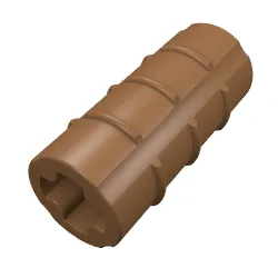Technic Axle Connector Ridged [with x Hole x Orientation] / Reddish Brown