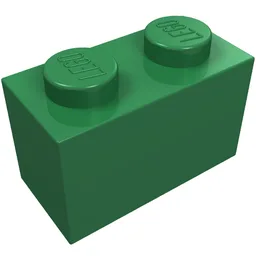 Brick 1 x 2 / Green