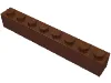 Brick 1 x 8 / Reddish Brown