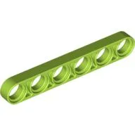 Technic Beam 1 x 6 Thin / Lime