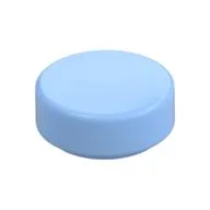 Tile Round 1 x 1 / Bright Light Blue