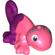 Lego Animal, Chameleon with Magenta Back Print