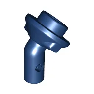 Bar, Angled with 1 x 1 Round Plate / Stud on End / Dark Blue