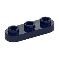 Plate Special 1 x 3 Rounded with 3 Open Studs / Dark Blue