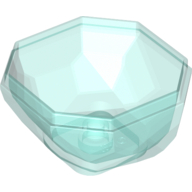 Lego Rock Boulder 4 x 4, Bottom / Trans-Light Blue