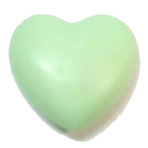 Lego Clikits Icon, Heart 2 x 2 Small with Pin [Frosted] / Light Green