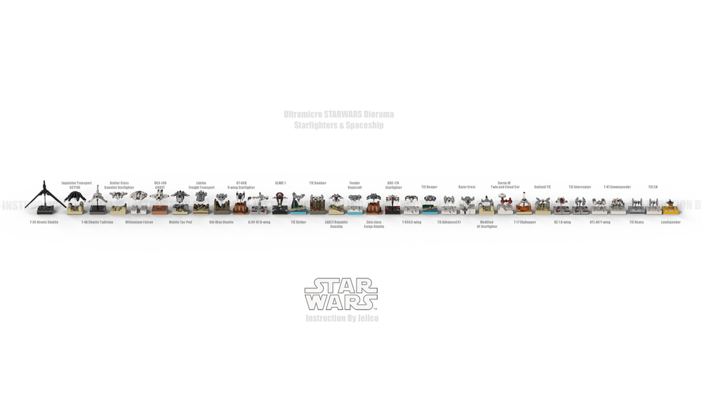 Lego Ultramicro Diorama : Starfighters & Spaceship 33