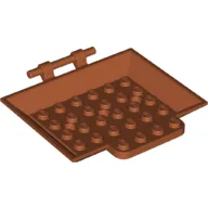 Plate Special 6 x 8 x 1 with Bar, Holes, Door / Dark Orange
