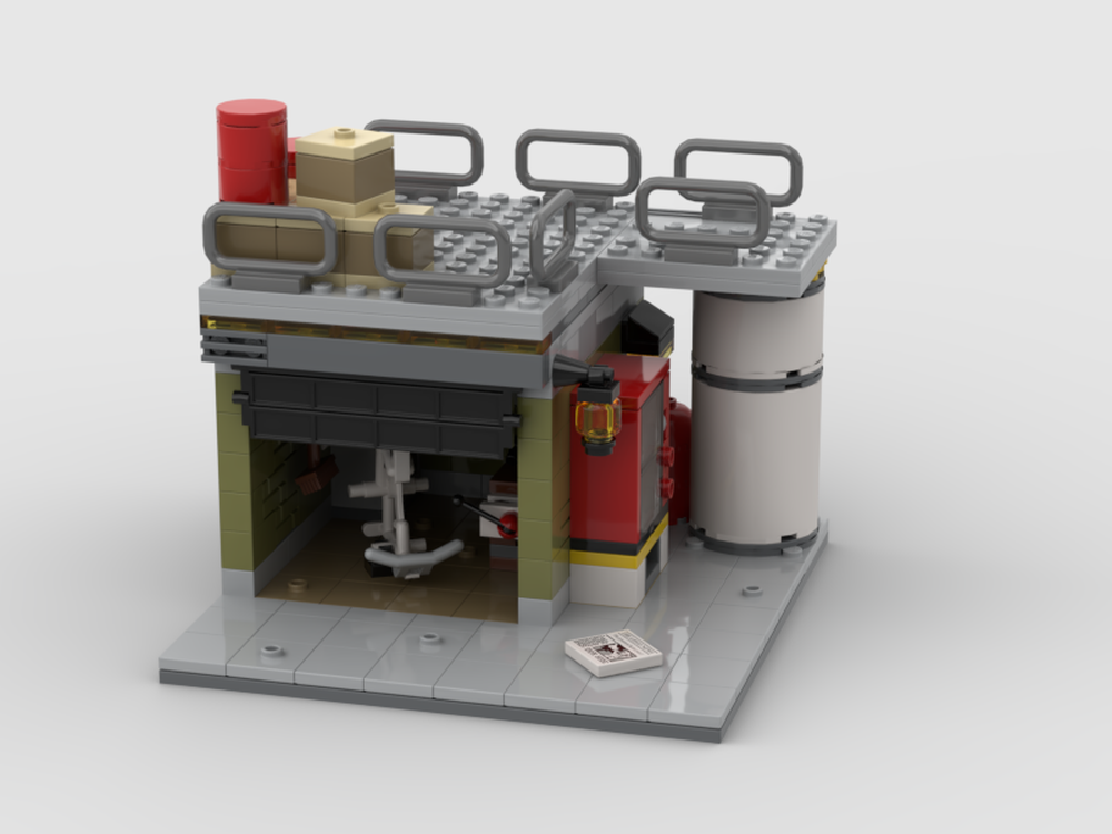 Lego Modular Cyberpunk City - Repair Shop