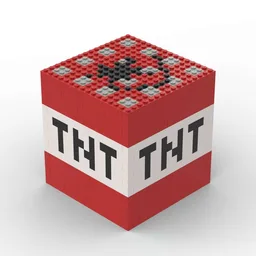 Large Computer Game Style TNT Block