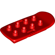 Lego Duplo Board 3 x 6 (Surf / Blast / Hover) [Plain] / Red