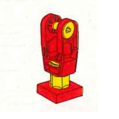 Lego Duplo Toolo Arm Turning with Set Screw End / Red