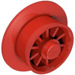 Train Wheel Spoked for Motor / Red