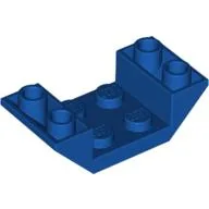 Brick Sloped Inverted 45° 4 x 2 Double with 2 x 2 Recessed / Royal Blue