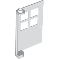 Lego Door 1 x 4 x 5 with 4 Panes, Squared Base / White