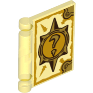Lego Book Cover with Question Mark Print / Trans-Yellow