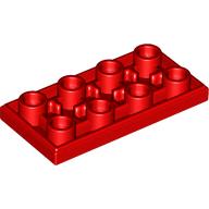 Lego Tile Special 2 x 4 Inverted / Red