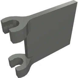 Flag 2 x 2 Square, Flat Clip Edge [Thick Clips] / Dark Bluish Gray