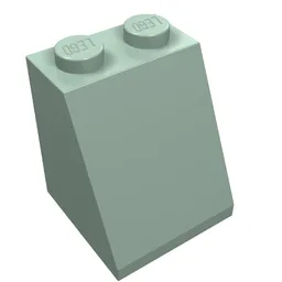 Brick Sloped 65° 2 x 2 x 2 with Bottom Tube / Sand Green
