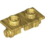 Hinge Brick 1 x 2 Top Plate Thin / Pearl Gold