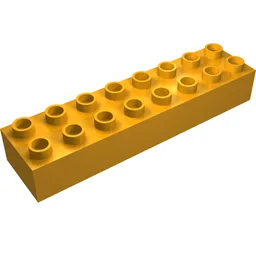 Duplo Brick 2 x 8 / Medium Orange