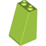 Brick Sloped 75° 2 x 2 x 3 [Hollow Studs] / Lime