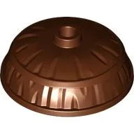 Hat, Round, Wide, Flat / Reddish Brown