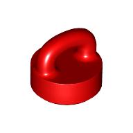 Lego Tile Special Round 1 x 1 Special with Clip-Bar / Red