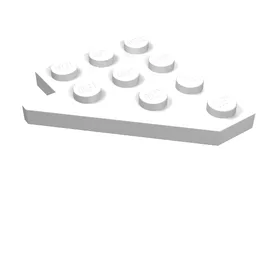 Wedge Plate 4 x 4 Wing Right / White