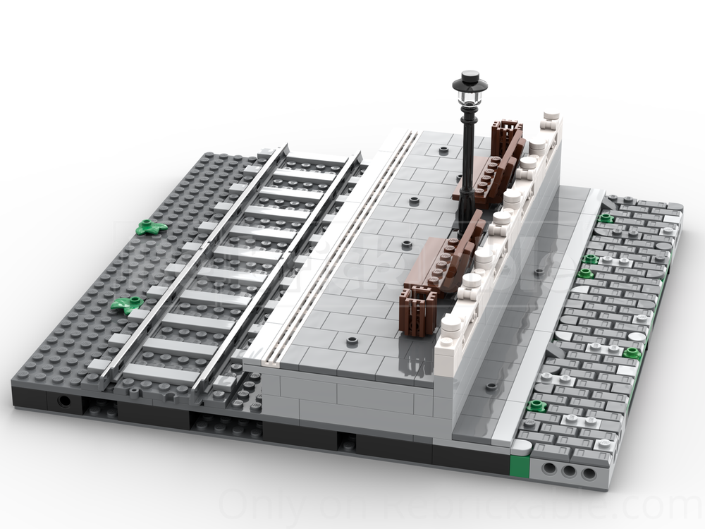 Lego modular trainstation seating platform