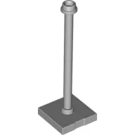 Tile Special 2 x 2 with Bar, Hollow Stud with Stop Ring (Flag Pole) / Light Bluish Gray