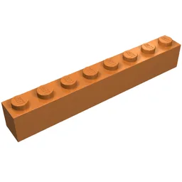 Brick 1 x 8 / Medium Nougat