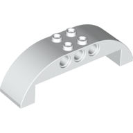 Lego Brick Curved 2 x 8 x 2 Double / White