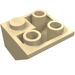 Brick Sloped Inverted 45° 2 x 2 Double Convex / Tan