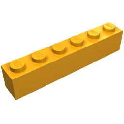 Brick 1 x 6 / Medium Orange