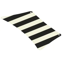 Sail, Bottom, 30 x 15 with Blue Thick Stripes Print / White