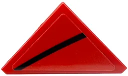 Tile, Modified 2 x 2 Triangular with Black Curved Stripe Pattern Model Left Side (Sticker) - Set 76916