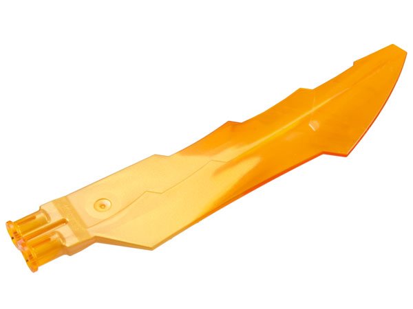 Lego Propeller 1 Blade 14L with 2 Axle Holes and Jagged Edges (Sword Blade) with Marbled Pearl Gold Pattern