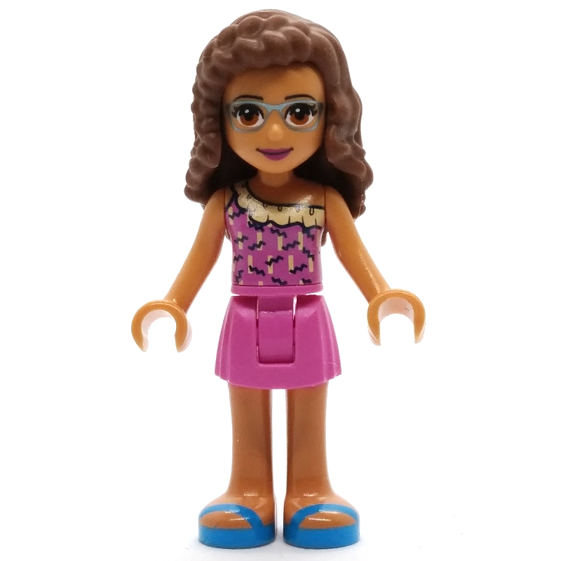 Lego Olivia - Dark Pink Top, Dark Pink Skirt