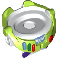 Lego Minifig Neckwear Spacesuit with Lime Trim and Colored Buttons (Buzz Lightyear) (Toy Story 4) / White