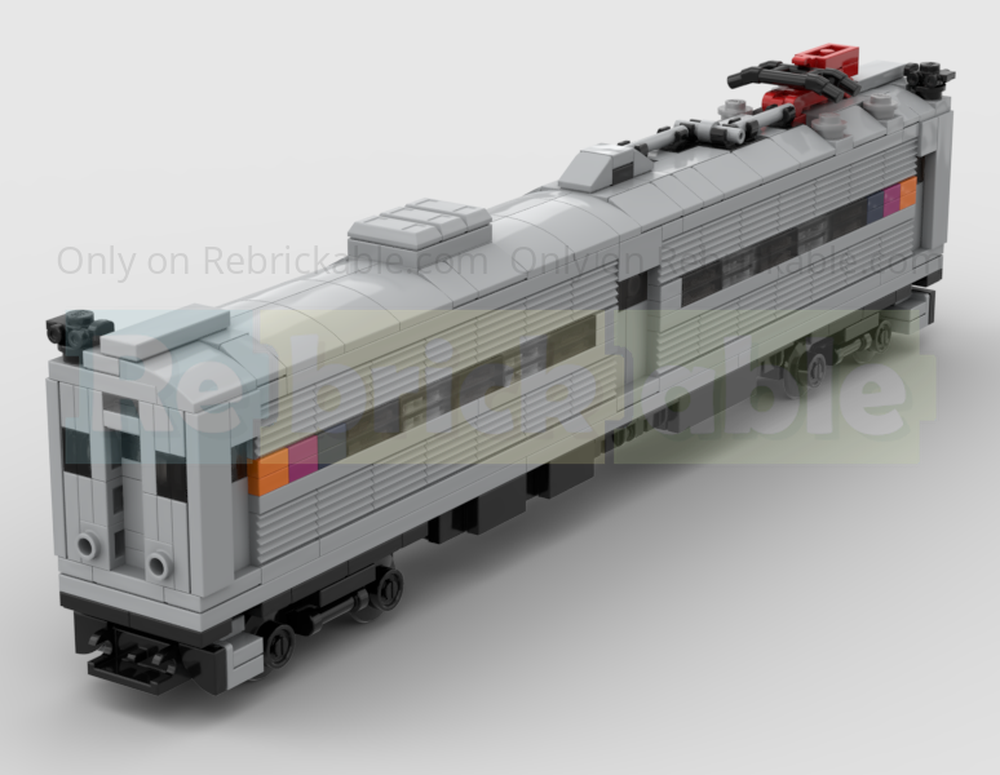 Lego 4-Wide NJ Transit Princeton 'Dinky' Single Carriage Train