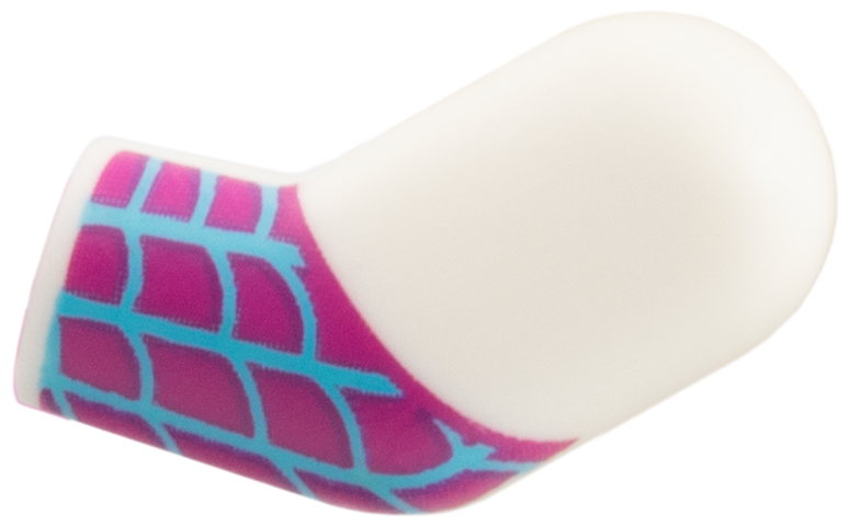 Lego Arm, Left with Medium Azure Webbing on Magenta Background Pattern