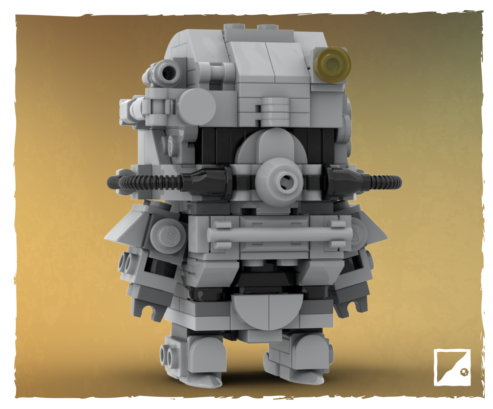 Lego Fallout LEGO Brickheadz MOC ~ T-45 Power Armor (Bethesda & Amazon Prime)