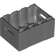 Box / Crate with Handholds 3 x 4 x 1 2/3 / Dark Bluish Gray